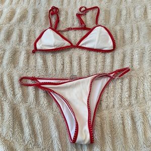 Super cute SHEIN bikini. Like new condition. Red and white.